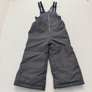 OshKosh B’Gosh 2T Toddler Heavyweight Insulated Snow Pants/Bibs Dark Grey